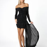 NIGHTFALL OFF SHOULDER MINI BL66D04S