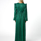 DOMINIQUE V NECK LONG SLEEVE MAXI BL66D22L