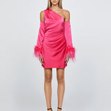 SAMPLE ELYSIA ASYMMETRIC FEATHER MINI BL67D25S
