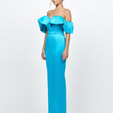 ALLYANA RUFFLE SHOULDER MAXI BL73D05L