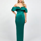 ALLYANA RUFFLE SHOULDER MAXI BL73D05L