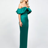 ALLYANA RUFFLE SHOULDER MAXI BL73D05L