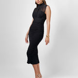 ELISHA HIGH NECK MIDI BL76D49S