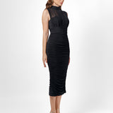 ELISHA HIGH NECK MIDI BL76D49S