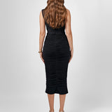 ELISHA HIGH NECK MIDI BL76D49S