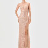 INAYA PLUNGE NECK MAXI BL81D32L