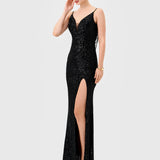 INAYA PLUNGE NECK MAXI BL81D32L