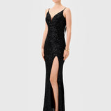 INAYA PLUNGE NECK MAXI BL81D32L