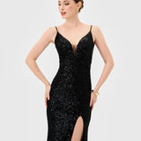 INAYA PLUNGE NECK MAXI BL81D32L
