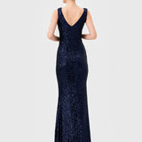 PAISLEE SEQUIN MAXI BL81D33L