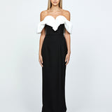 MAXINE OFF SHOULDER RUFFLE MAXI BL64D18L