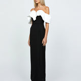 MAXINE OFF SHOULDER RUFFLE MAXI BL64D18L