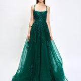 ALEXUS LACE HALTER BALL GOWN B81D31L