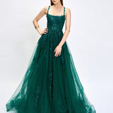 ALEXUS LACE HALTER BALL GOWN B81D31L