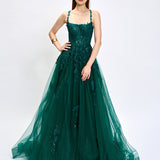 ALEXUS LACE HALTER BALL GOWN B81D31L