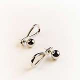 GENEVIEVE TEARDROP STUD EARRINGS SILVER