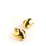 JUNIPER WARPED CHUNKY STUD EARRINGS GOLD