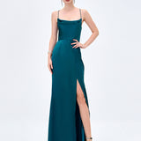 STEPHANIE COWL DRAPED SATIN GOWN B34D15L