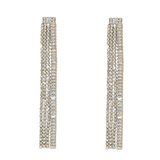 SILVER CRYSTAL DANGLE EARRINGS J74E13