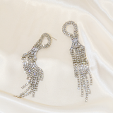 SILVER SHIMMER SWING EARRINGS J74E20