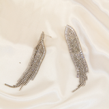 SILVER FRINGE EARRINGS J74E09