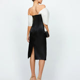 THESSALY FITTED ASYMMETRIC SLEEVE MIDI B68D23S
