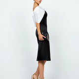 THESSALY FITTED ASYMMETRIC SLEEVE MIDI B68D23S