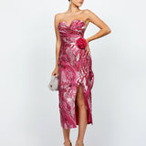 KARTER STRAPLESS PLEATED MIDI BL69D20S