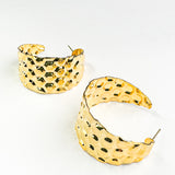 TYFFANI HALF HOOP EARRINGS