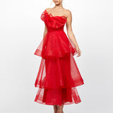 MAE TIERED RUFFLE MIDI B77D73S