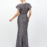 TERESA FLUTTER SLEEVE GOWN B77D82L