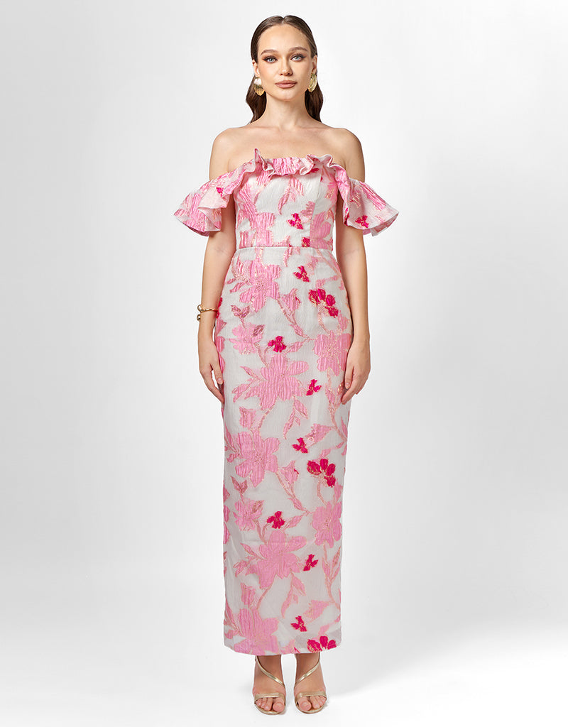 JACQUIE OFF SHOULDER MIDAXI B75D06L