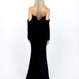 CASEY OFF SHOULDER DRAPED GOWN B53D01LT