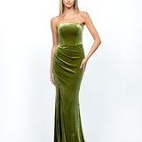 CASEY OFF SHOULDER DRAPED GOWN B53D01LT