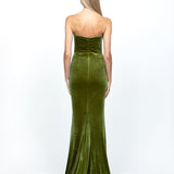 CASEY OFF SHOULDER DRAPED GOWN B53D01LT