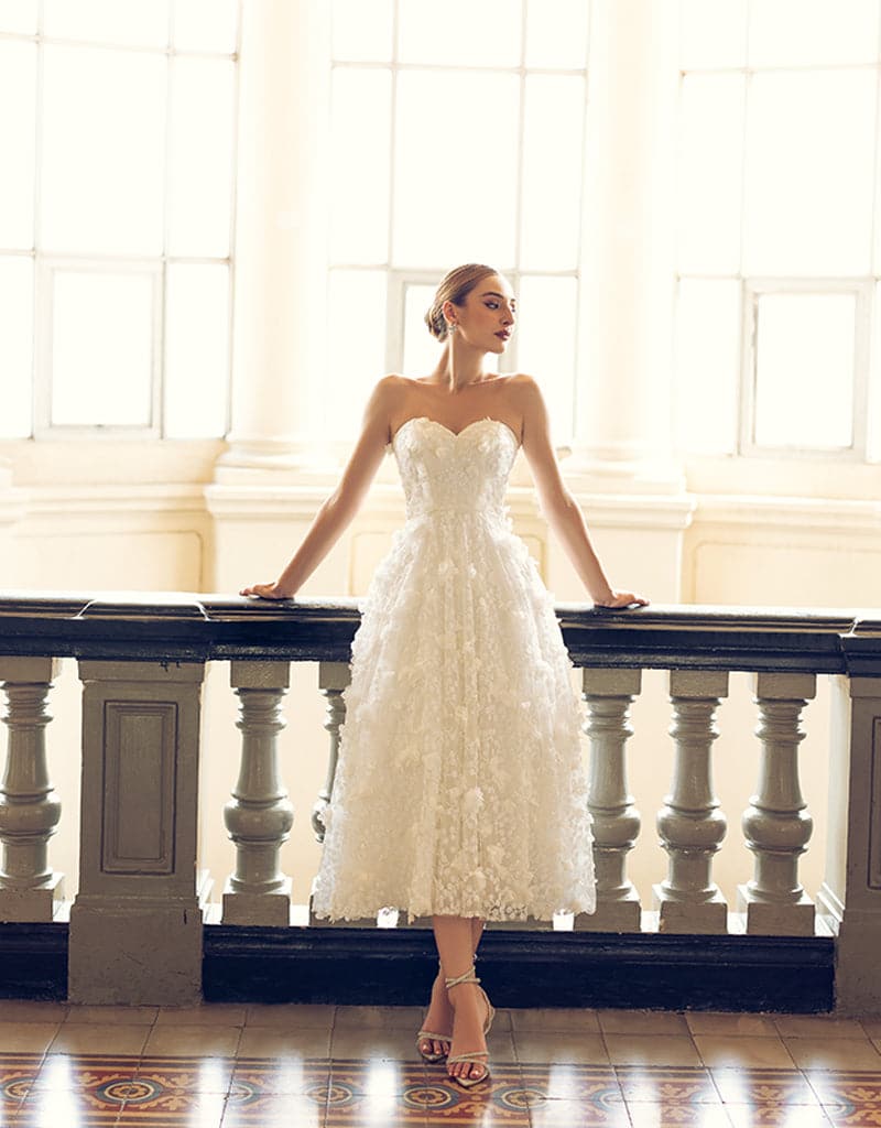 adela appliqu midi dress by bariano My wedding is next May. It's my second and while I am having a typical venue with dj and photography, I don't know if I want to wear a white dress again