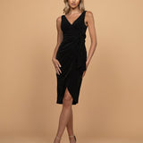 HELENA EMPIRE LINE MIDI DRESS BL54D28S