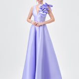 MIRELLA V NECK RUFFLE GOWN B83D01104