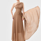 NISHA ONE SHOULDER GOWN BL82D46L