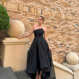 PEYTON STRAPLESS POLKA DOT BALL GOWN B70D29HL