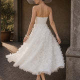 ARYAN STRAPLESS MIDI B82D73S - White