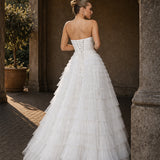 SERENITY SWEETHEART STRAPLESS BALL GOWN B64D15L - White