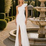 SUE FRILL SHOULDER GOWN BB33D31LB - White