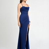 KEIRI HALTER CORSET MAXI BL82D37L