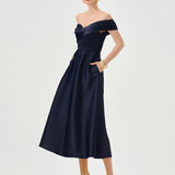 WYNTER OFF SHOULDER MIDI BL82D30S