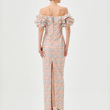 OLYVIA OFF SHOULDER MAXI BL82D35L