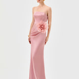 ALESSIA STRAPLESS FLOWER GOWN B82D75L
