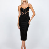 YVES CUT OUT BODYCON MIDI BL72D67S