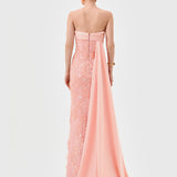 PRIM EMBELLISHED SASH GOWN B82D63L