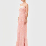 PRIM EMBELLISHED SASH GOWN B82D63L